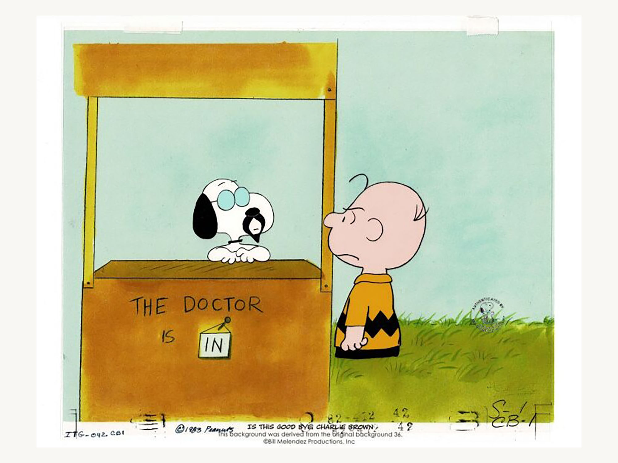 peanuts animation cel example
